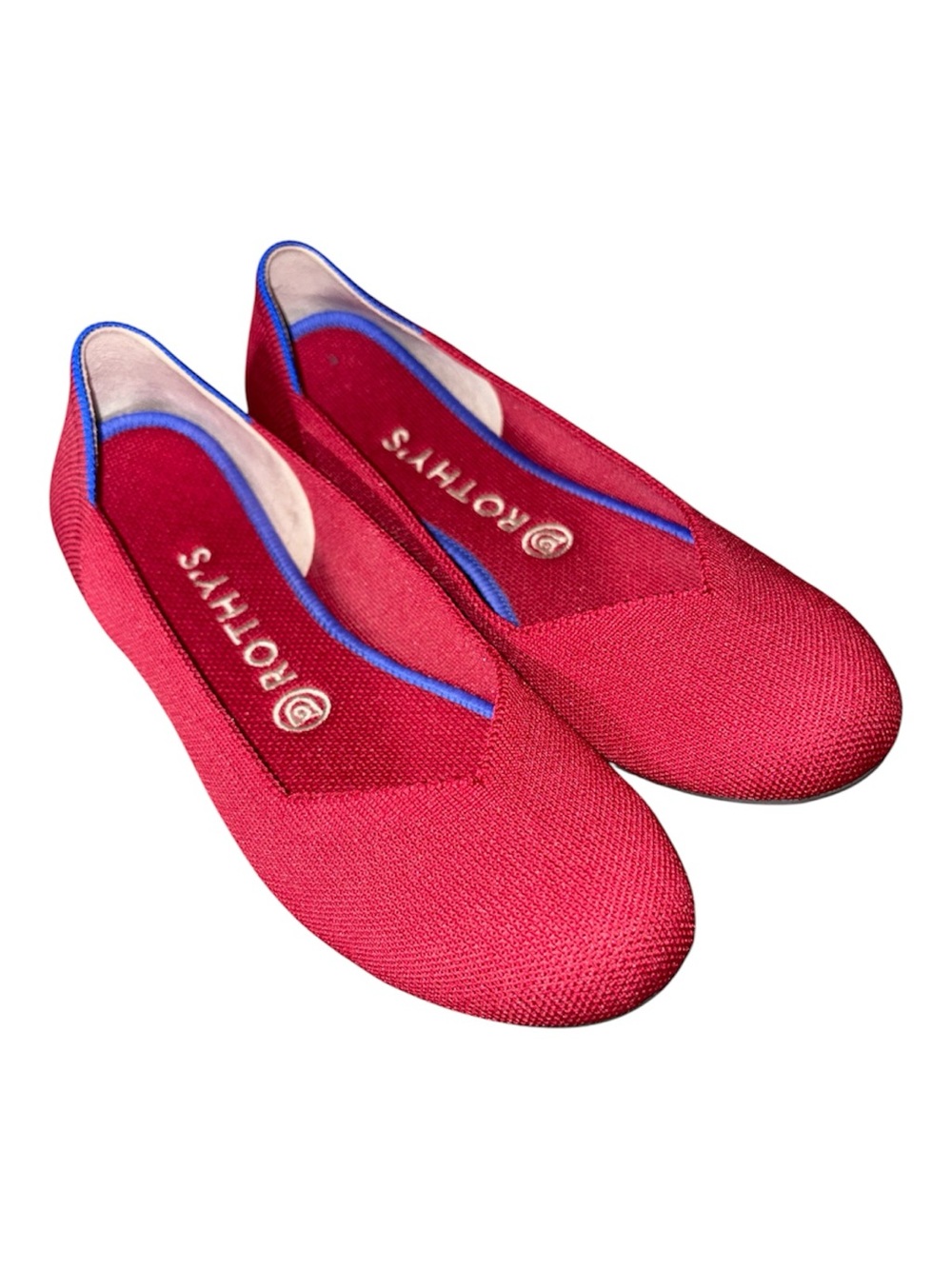 Rothy’s The Flat women’s red round toe flats shoes